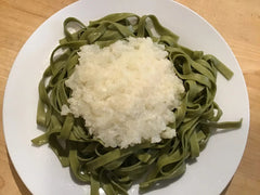 Spinach fettuccine with cauliflower alfredo recipe photo